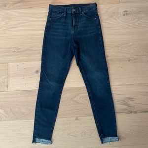TopShop Dark High-waist Skinny Jeans